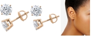 Macy's Diamond Stud Earrings (1/10 ct. t.w.) in 10k Gold, White Gold or Rose Gold